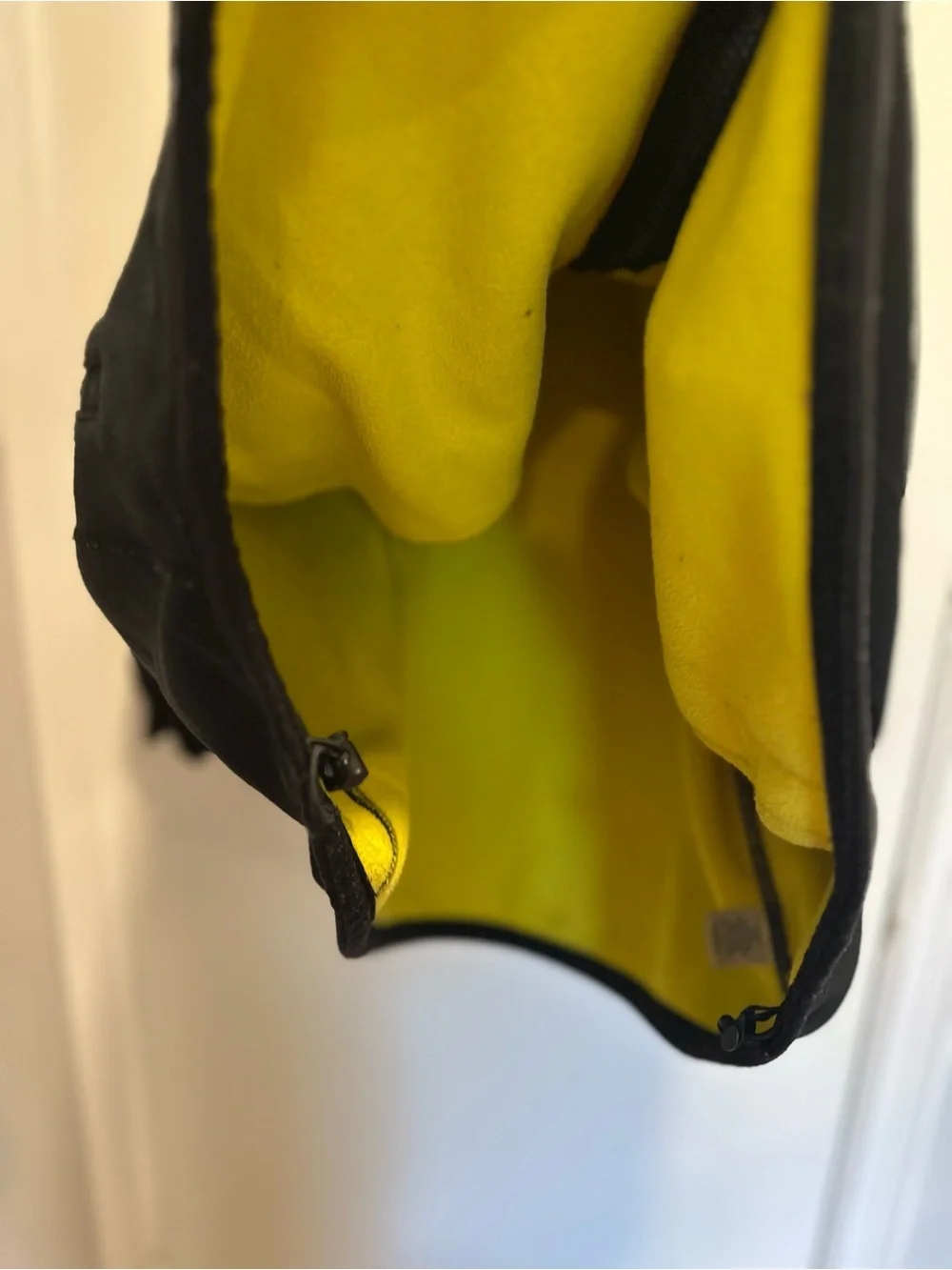 Polo Ralph Lauren Sz:4XLB Black Full Zip Hoodie Bright Yellow Interior & Pony.